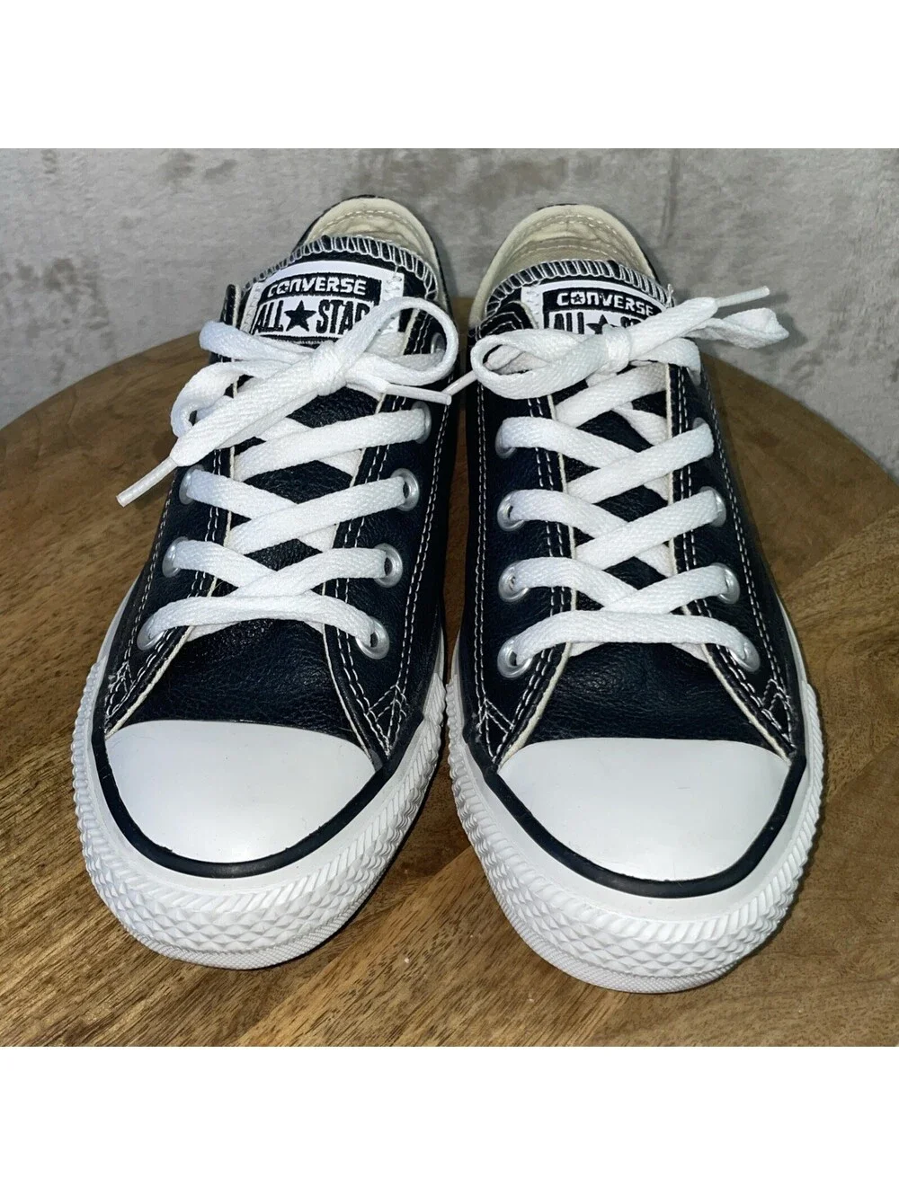 Converse Chuck Taylor All Star Classic Leather Low Black Shoes Men 4 Or Women 6